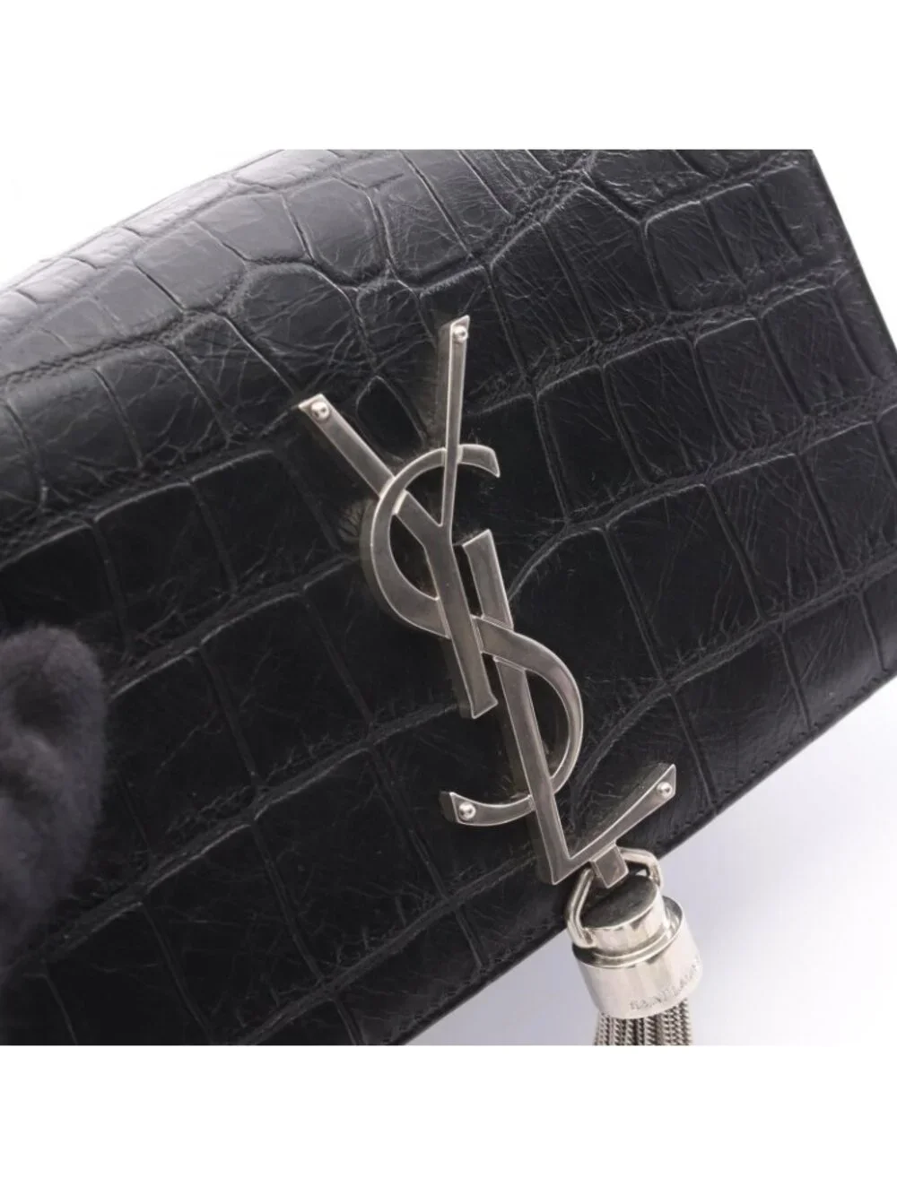 Saint Laurent Paris Shoulder Bag Kate Monogram Croco